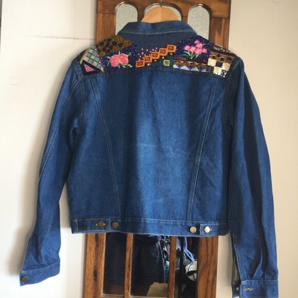 KK 88 DSIGNS EMBELLISHED DENIM JACKET - Picture 4 of 5